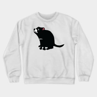 Tarn the Tasmanian Devil Pup on Pink Crewneck Sweatshirt